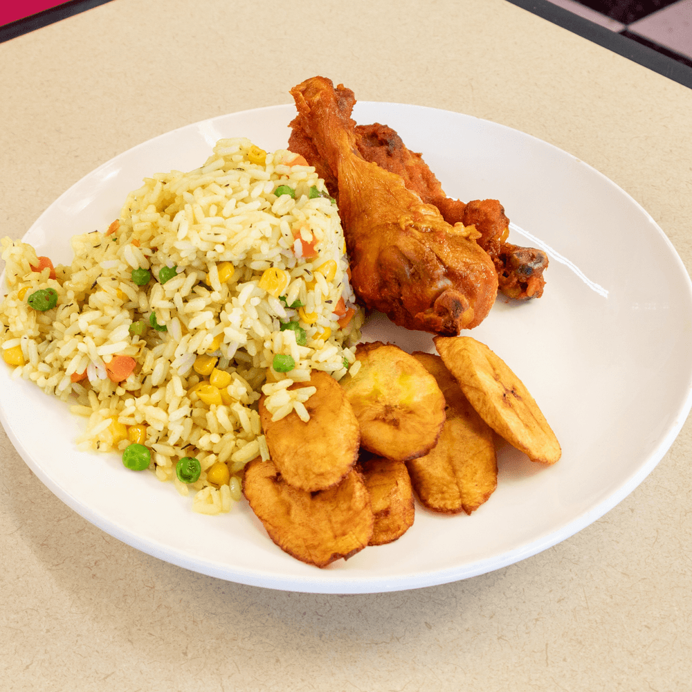 Fried Rice and Plantain
