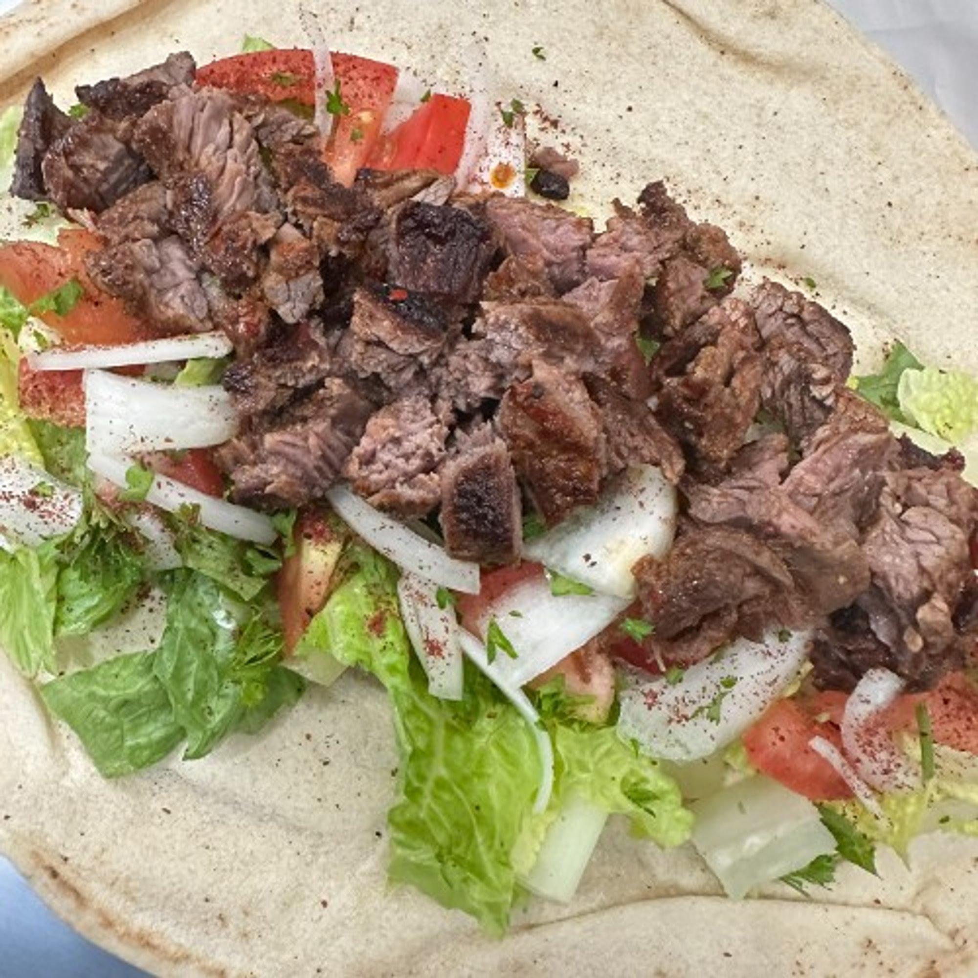 Beef Kabob Sandwich