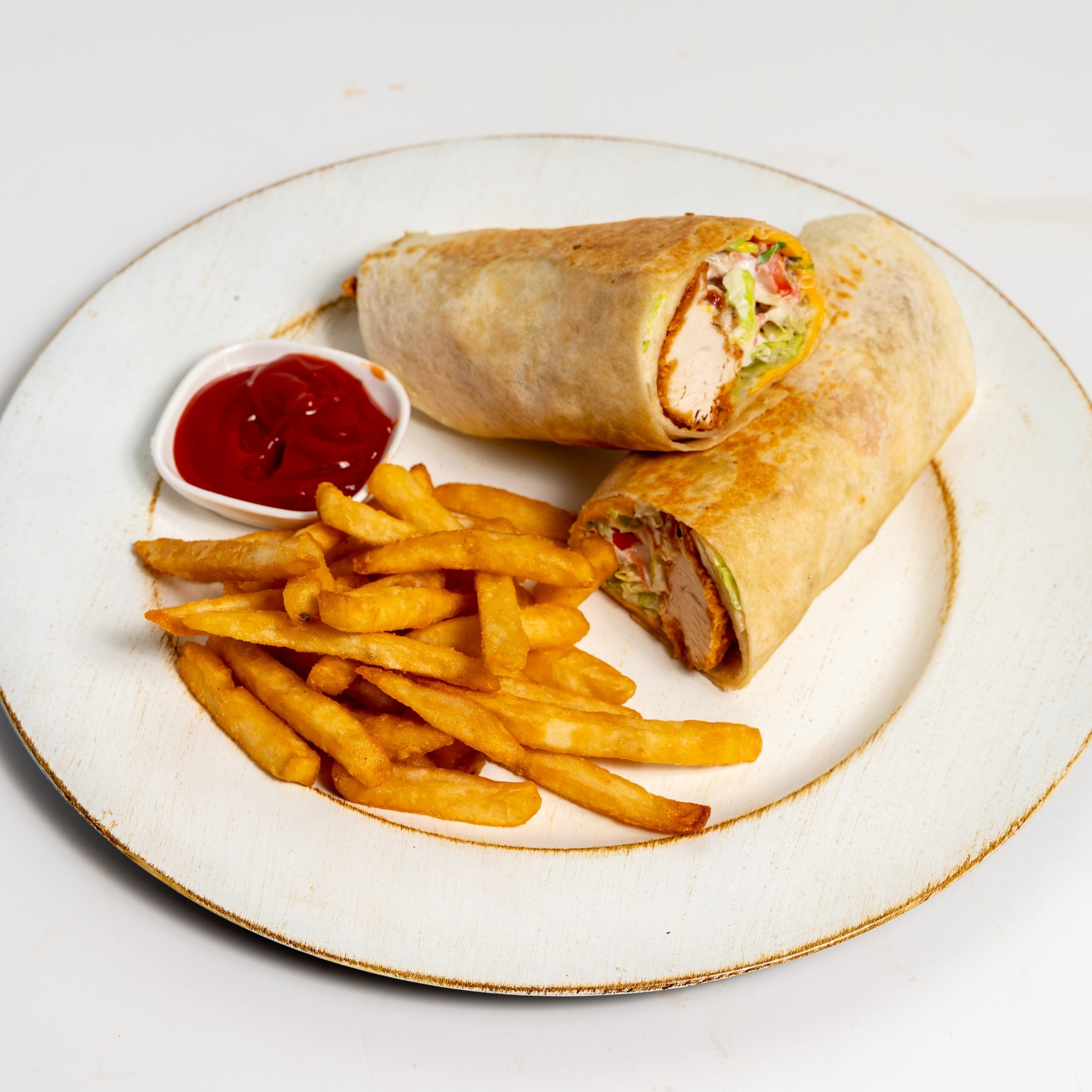 Special Chicken Wrap with Fries