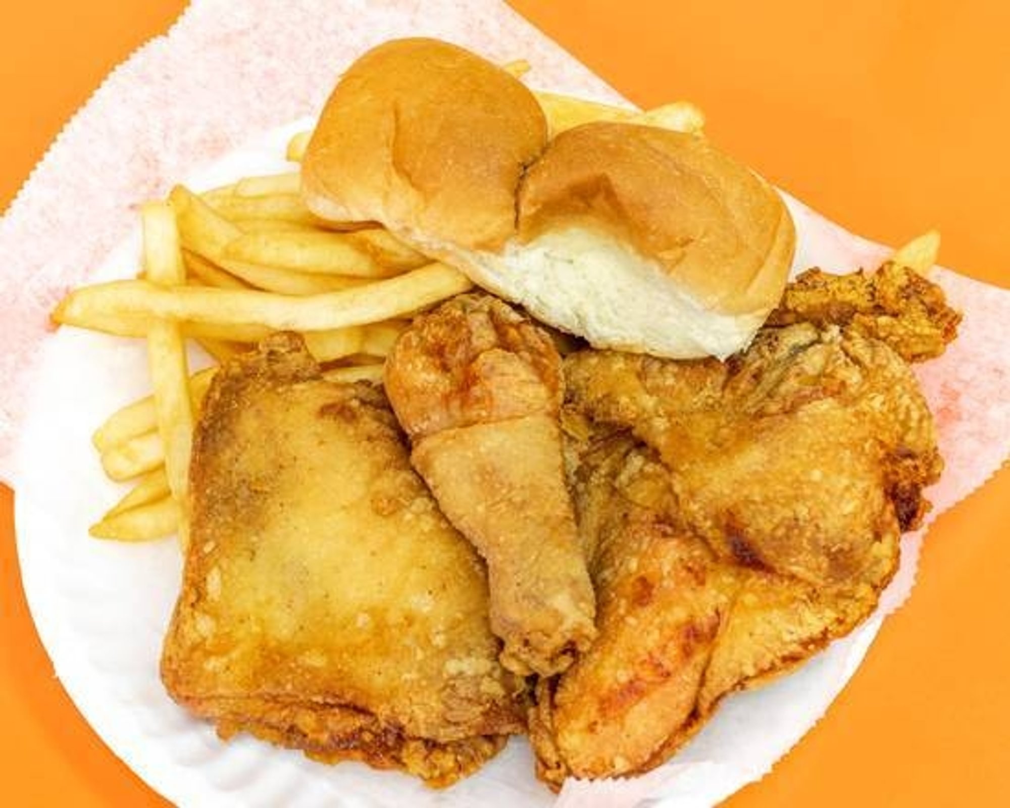 3 Pcs Chicken With Fries 2 Rolls