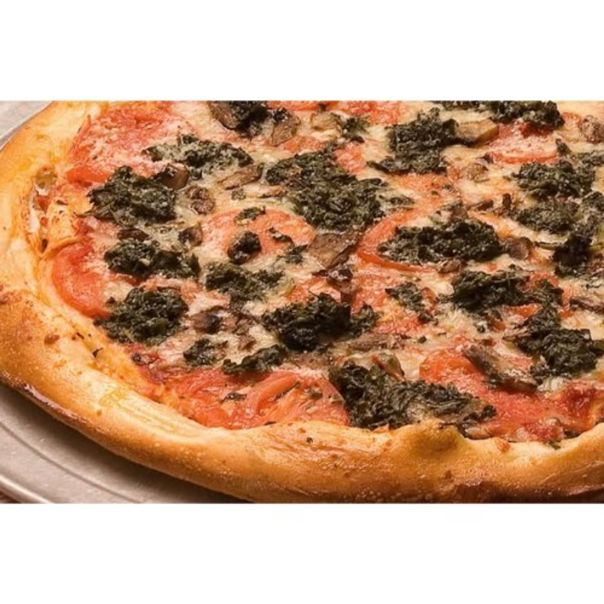 Spinach and Tomato Veggie Pizza