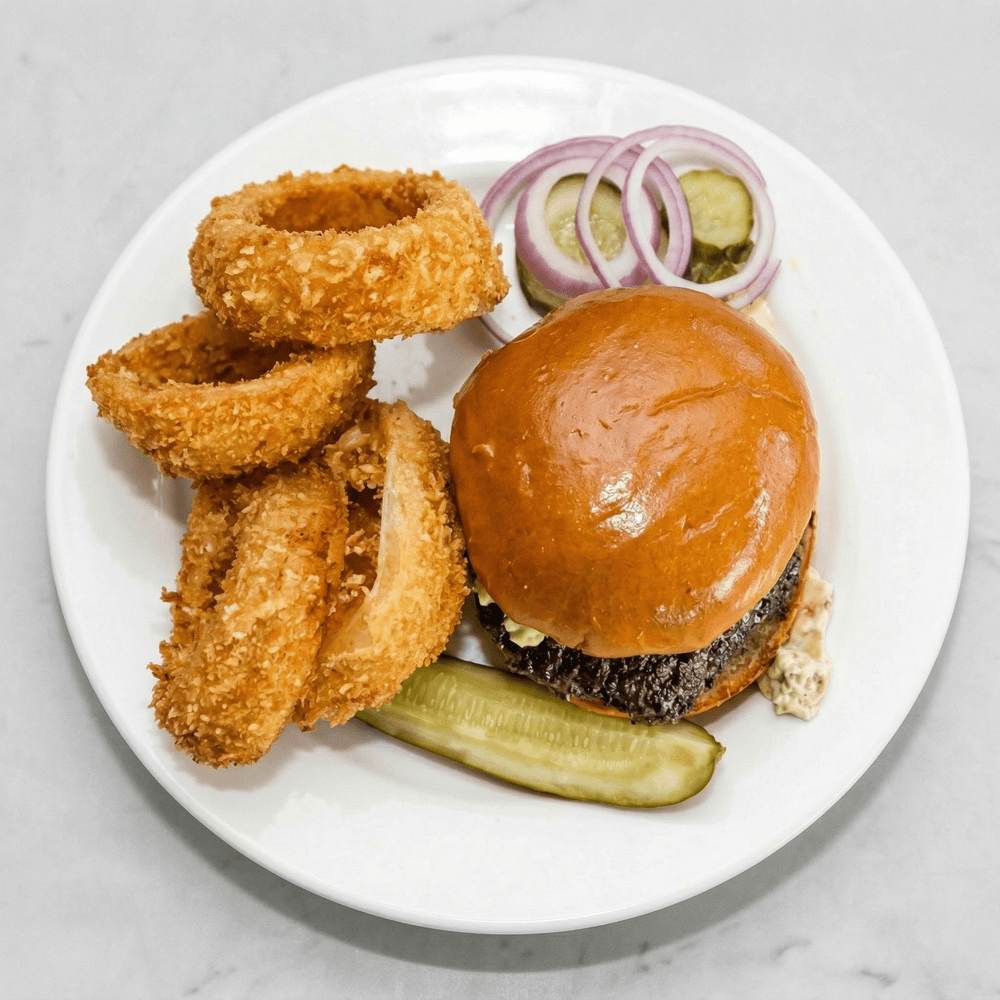 Roasted Garlic & Bleu Burger