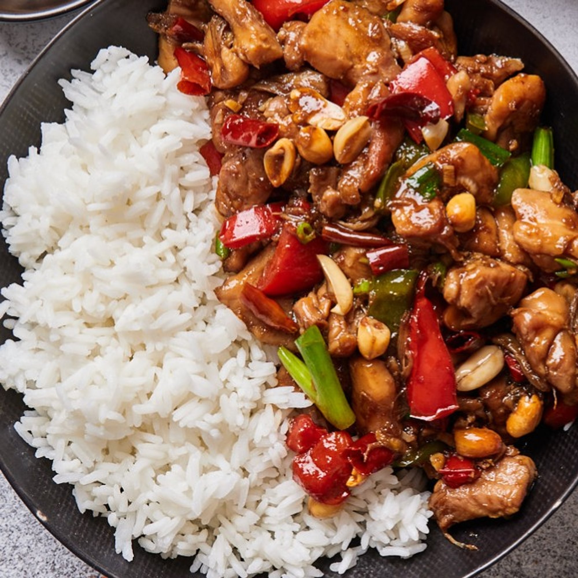 Kung Pao Chicken Over Rice