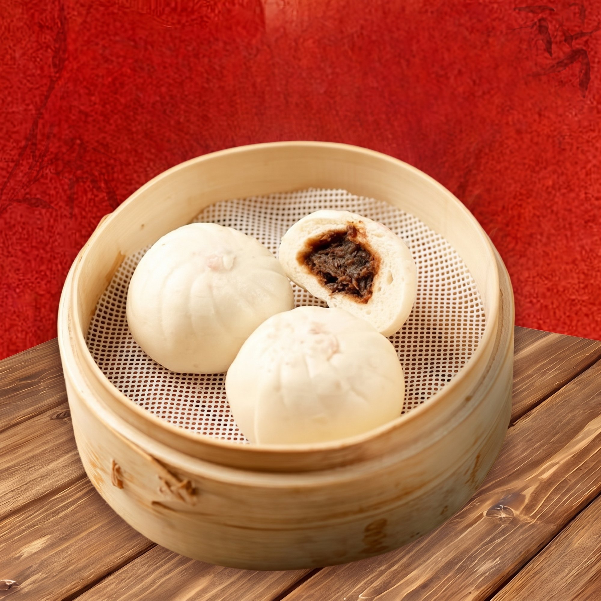 J5. 香甜豆沙包/Red Bean Paste Buns