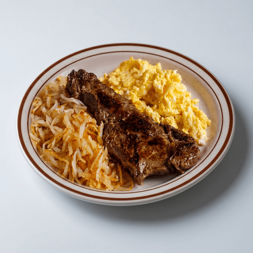 N.Y. Strip Steak and Eggs