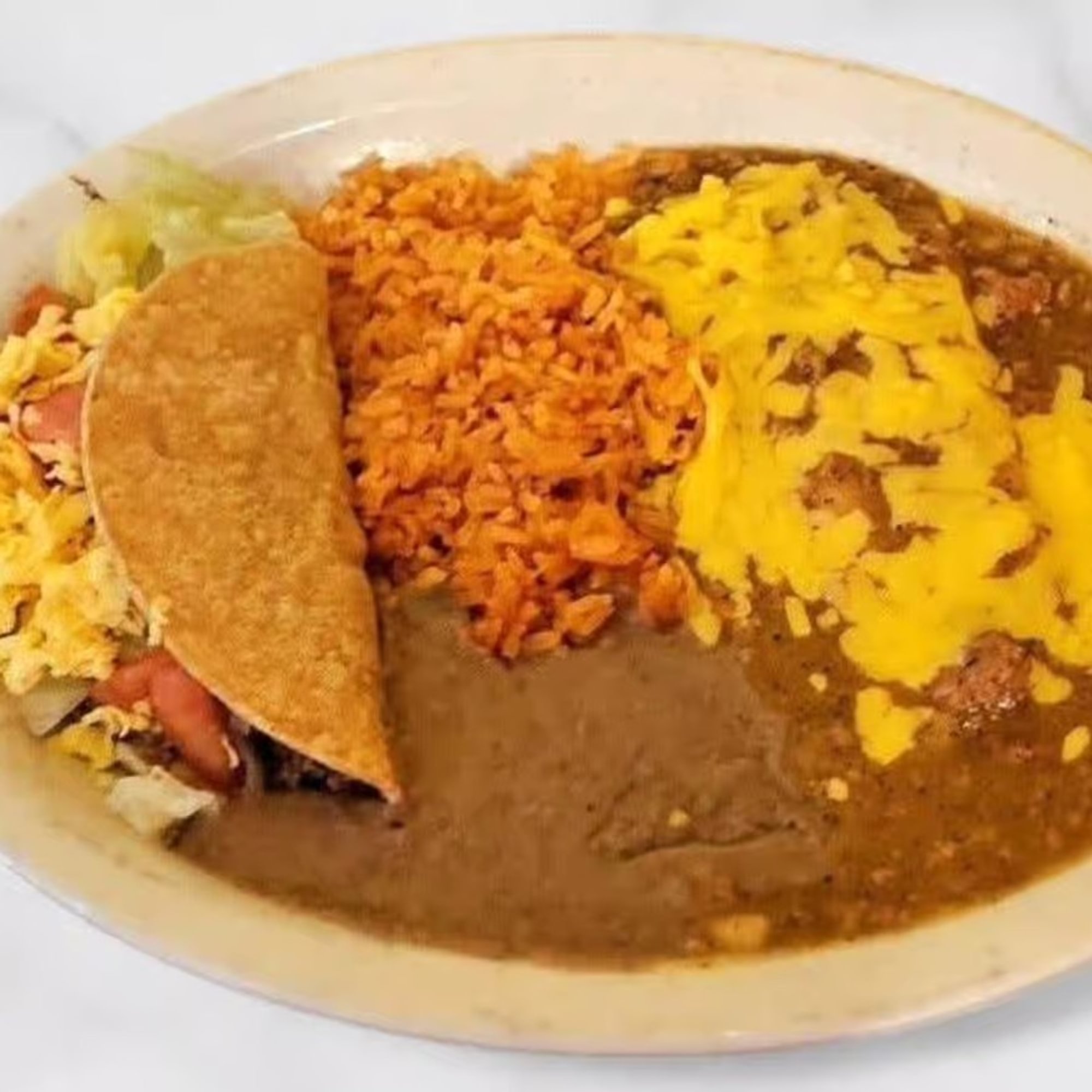 1 Enchilada, and 1 Crispy Taco