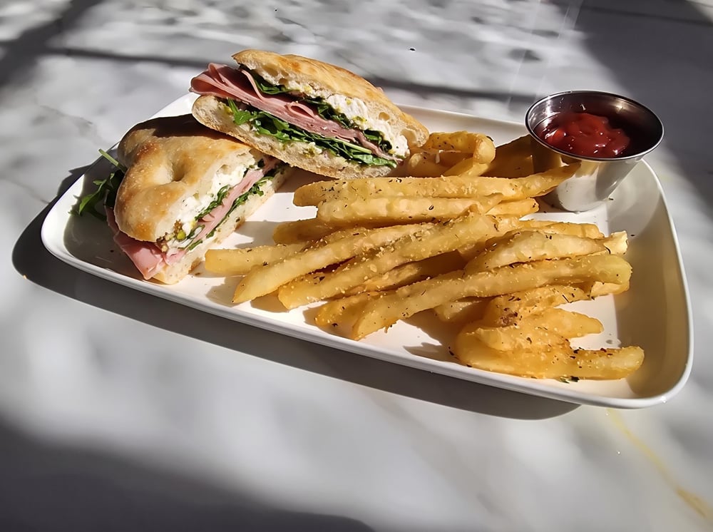 Mortadella & Whipped Ricotta on Focaccia