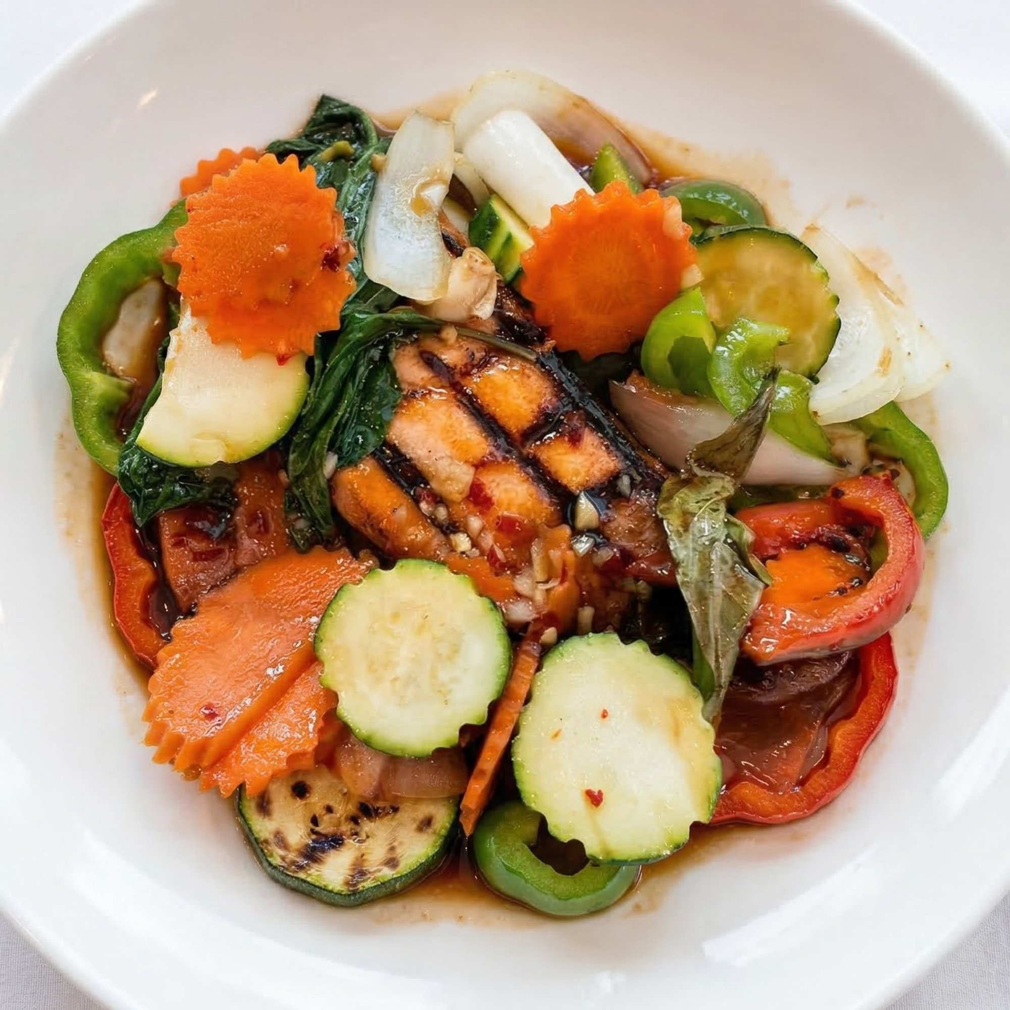 Salmon with Basil Sauce