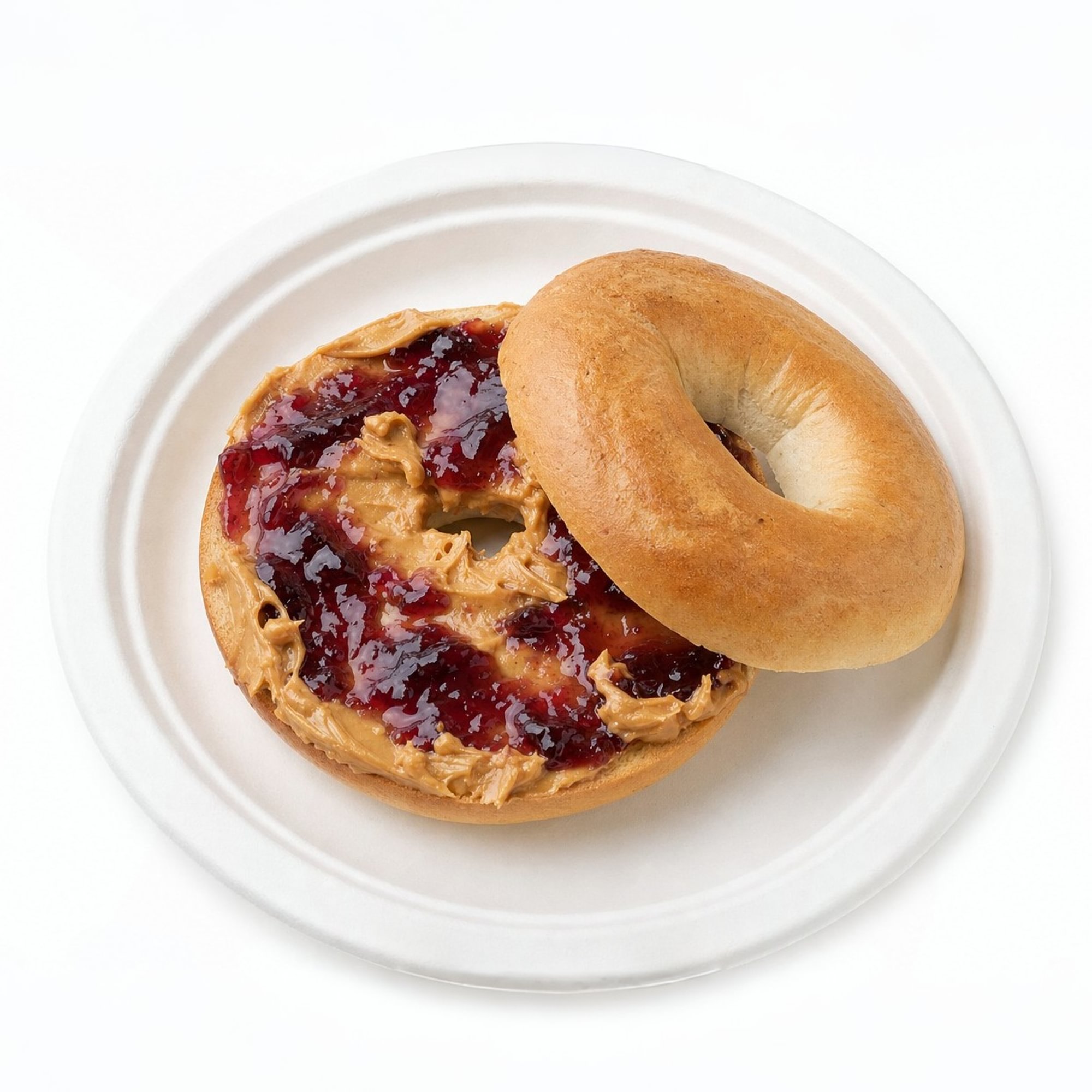 Bagel with Peanut Butter and Jelly