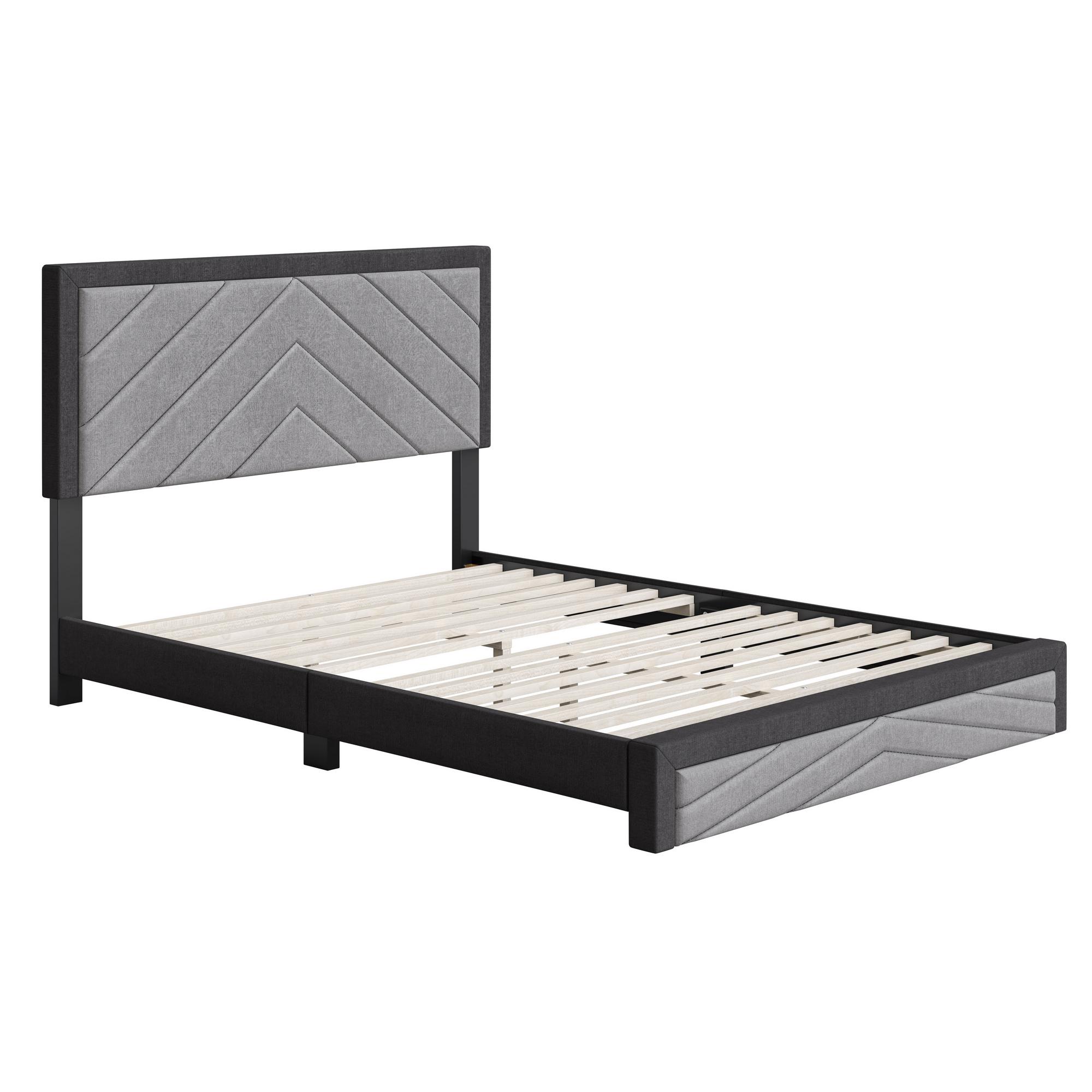 Batavia Full Platform Bed - Charcoal