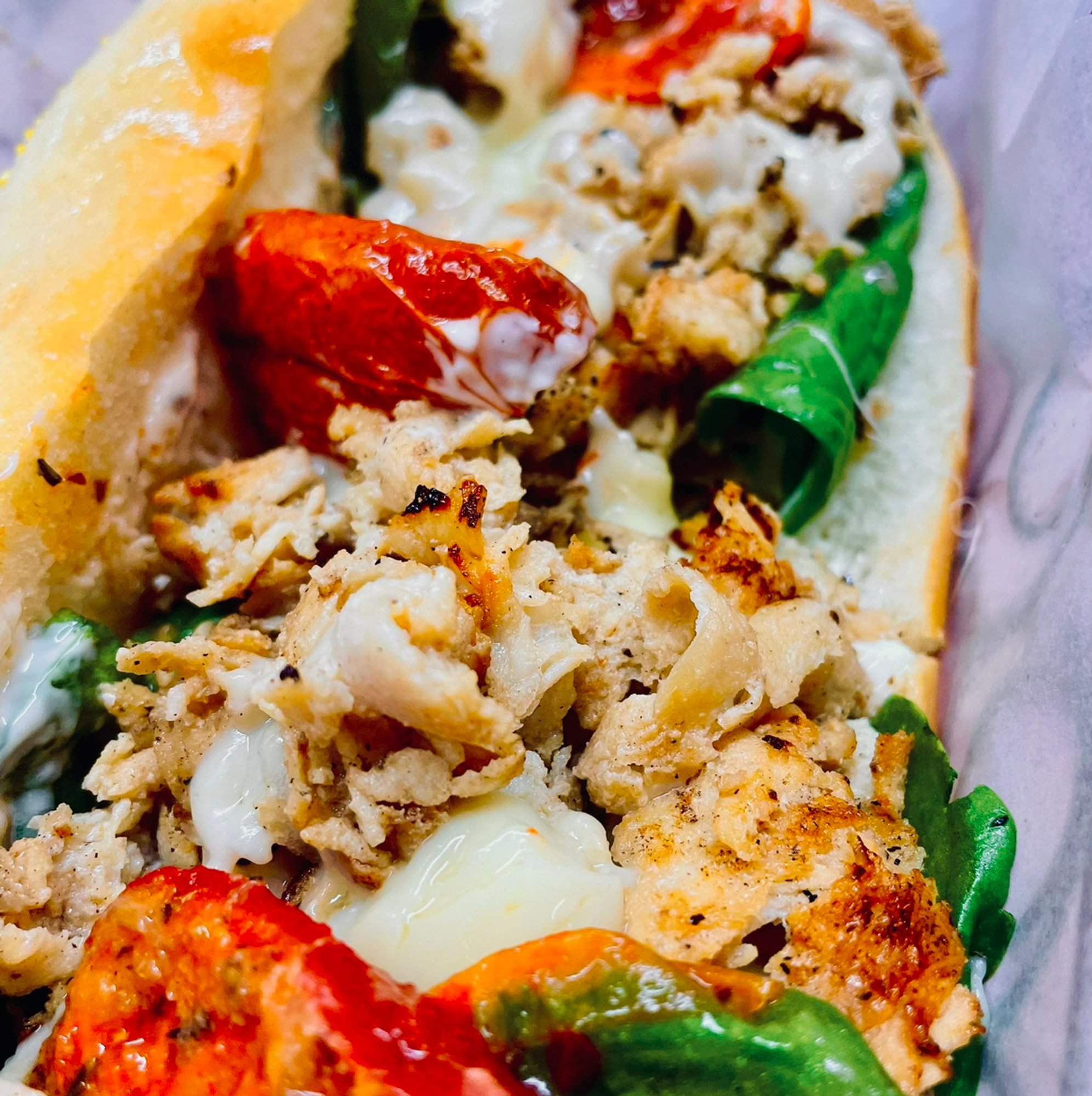 Chicken Cheese Steak Florentine Sandwich