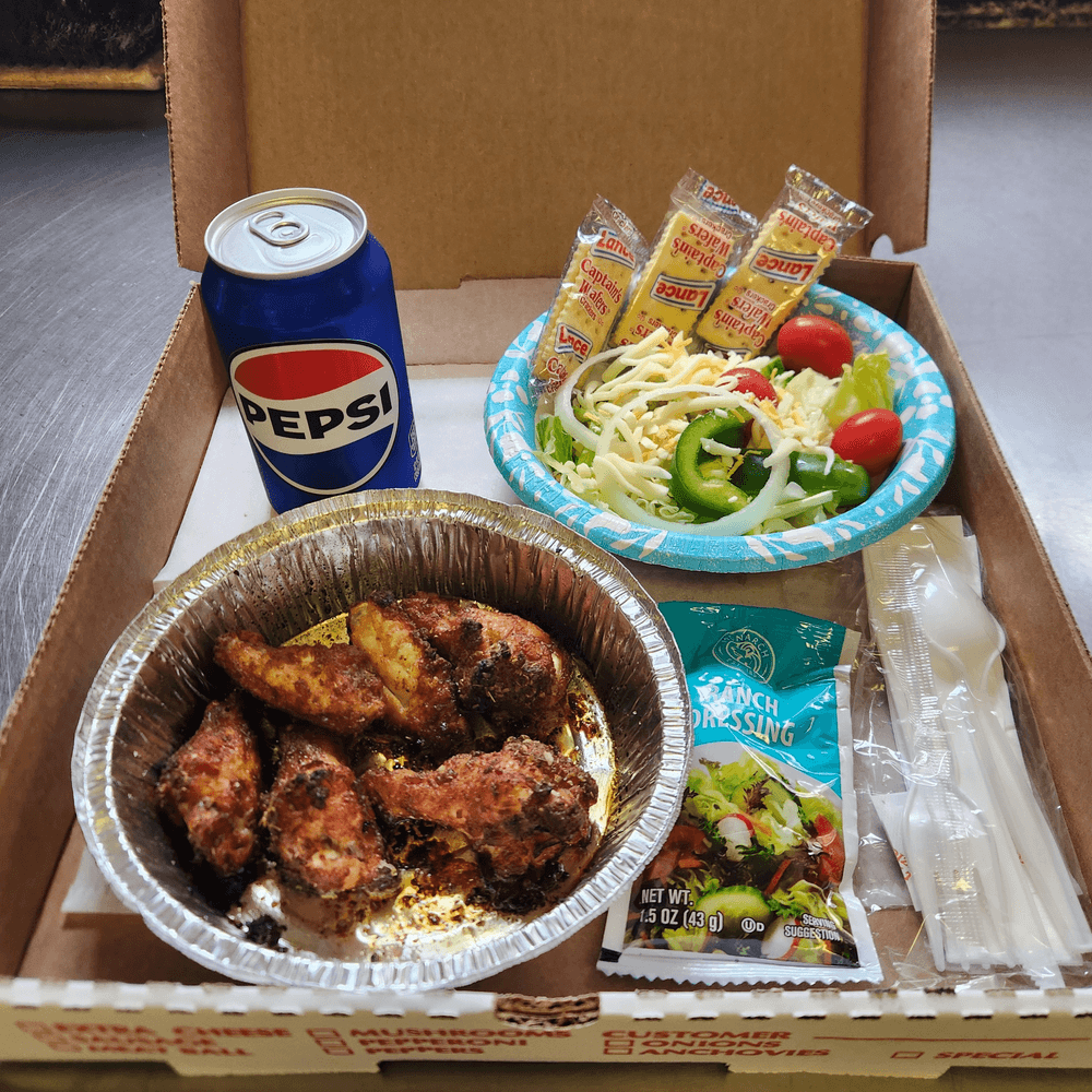 Lunch Dinner Box, Chicken Wings 6