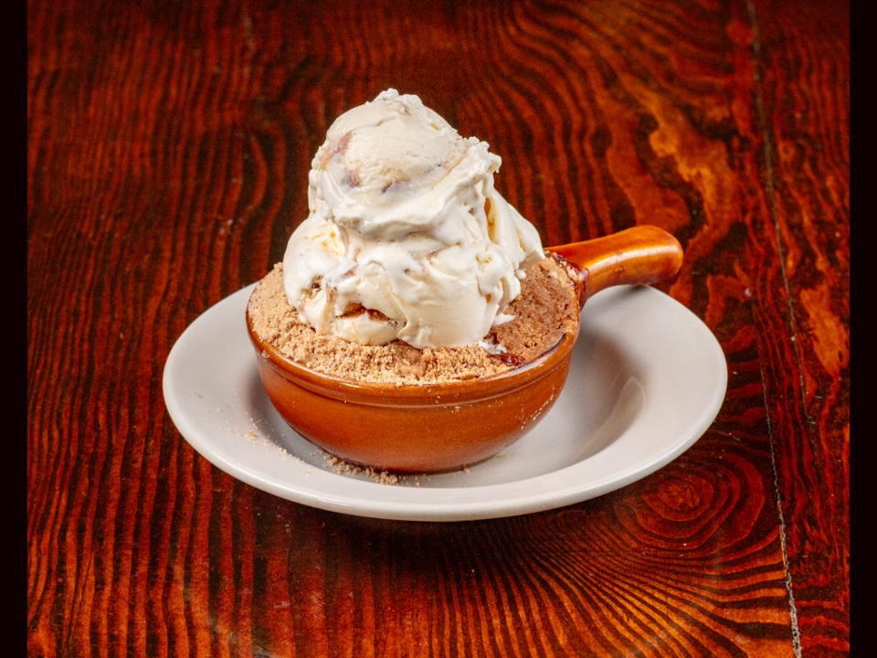 Peach Cobbler w/ Cinnamon Ice Cream on Side (Online)