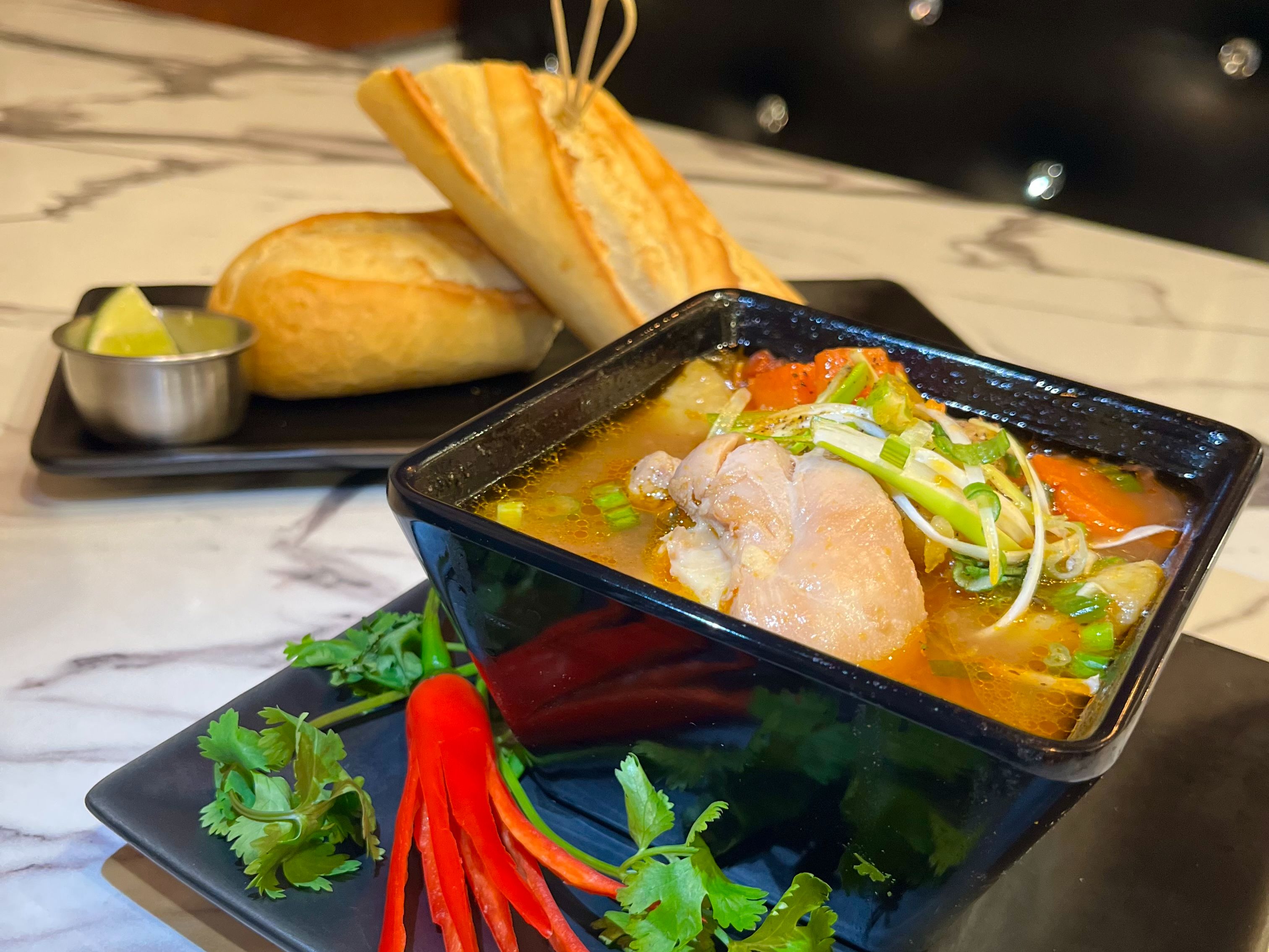 Chicken Ragout Stew W/ Plain Banh Mi - Bánh Mì Ragu Gà