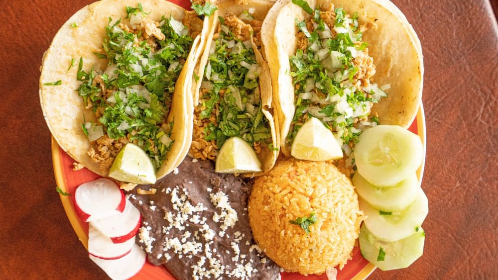 Traditional taco platter