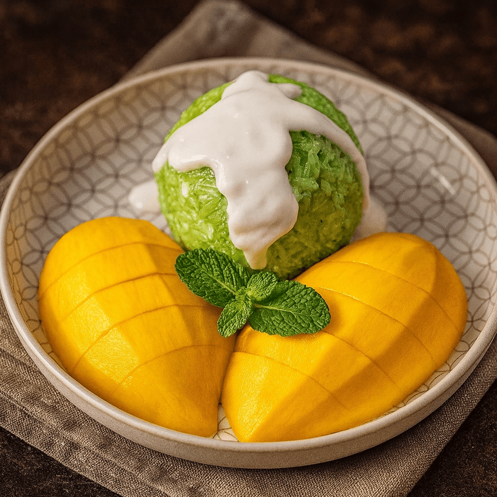 Sticky rice with mango
