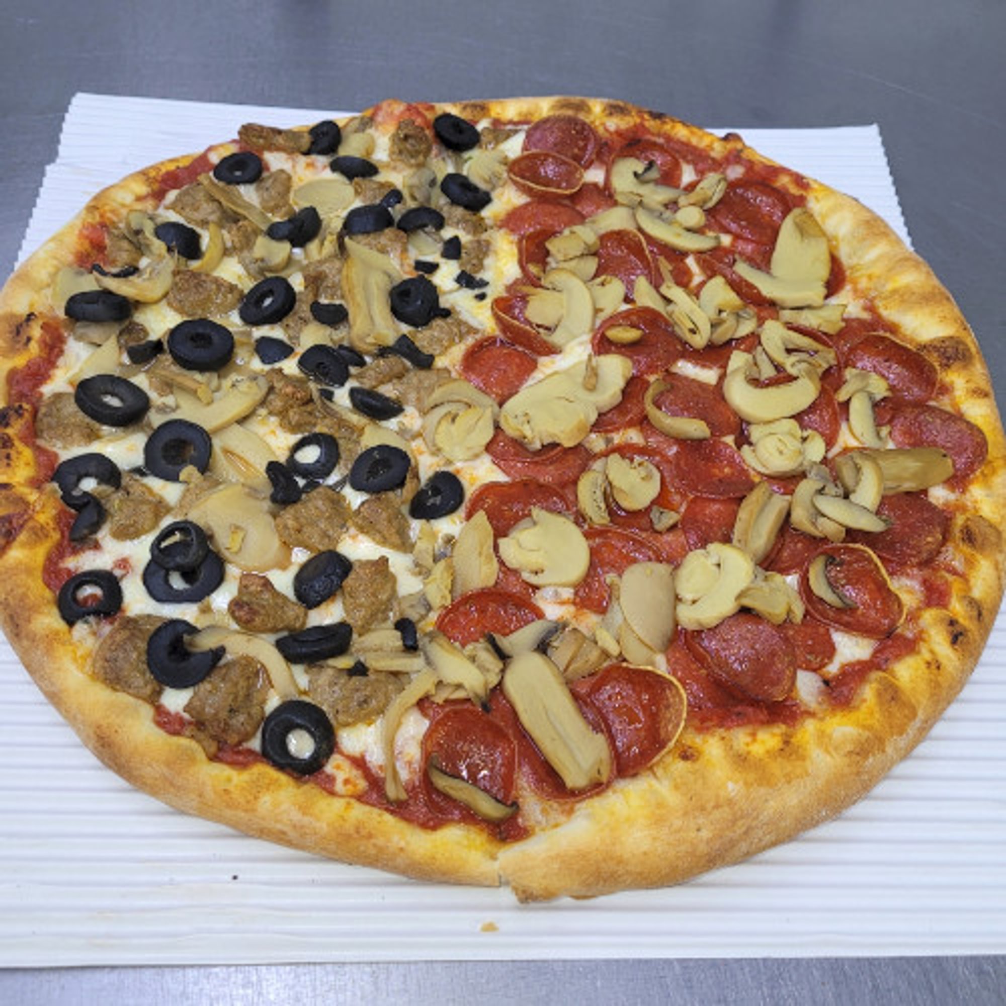 Half and Half Pizza