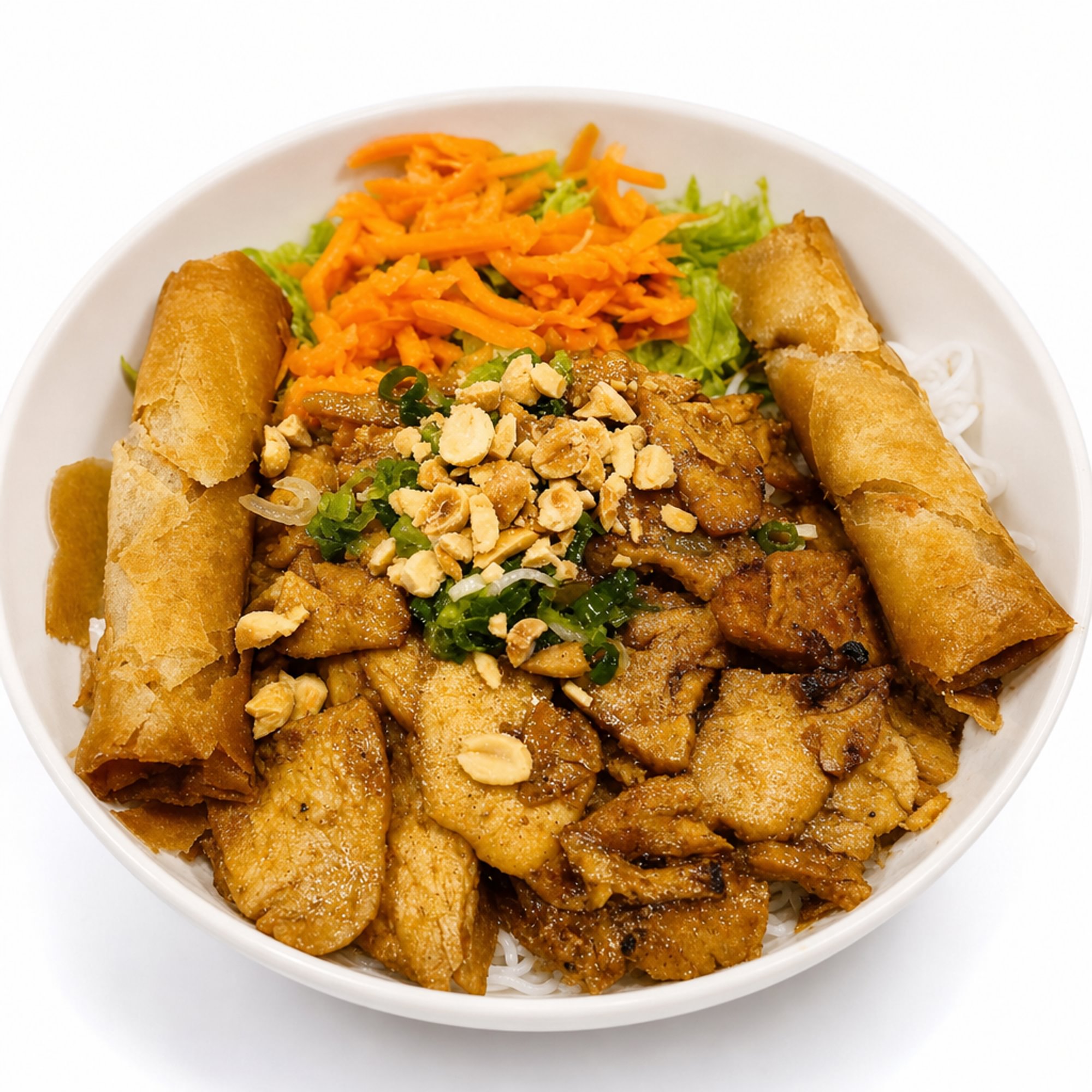 26A. Bún Gà Nướng Với Chả Giò (Grilled Chicken & Egg Rolls)