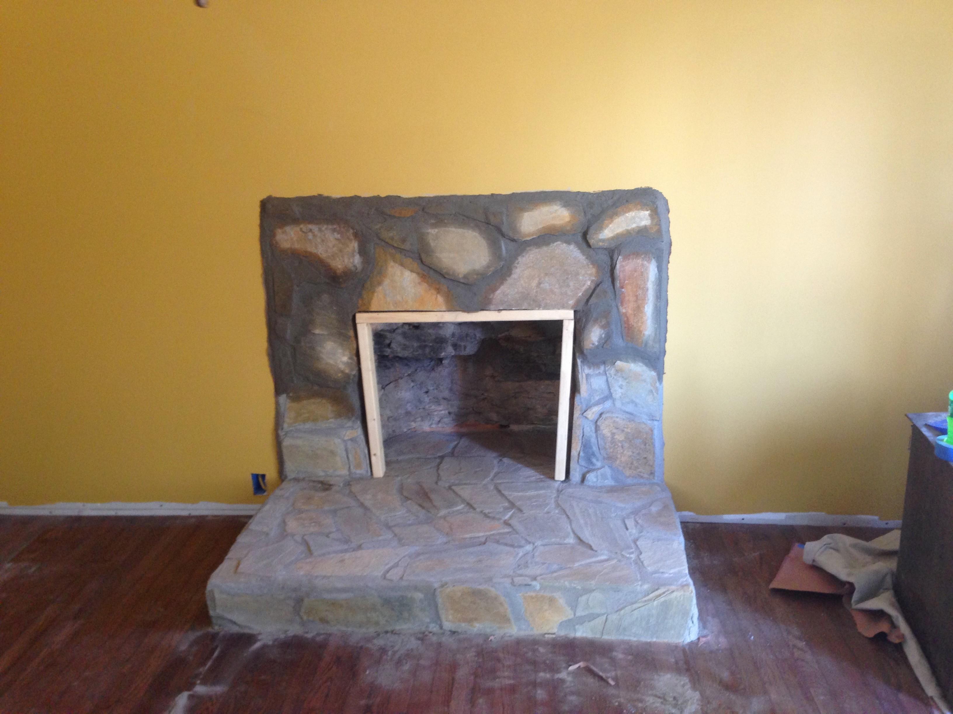 Rock Fireplace Stage 1 