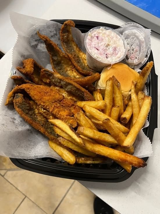 Fried SWAI Catfish & Half Whiting 1/2 lb. Platter Fish Sampler