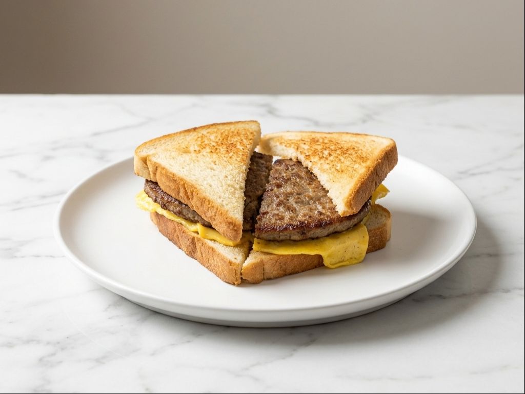 Breakfast Pork Sausage & Egg Sandwich