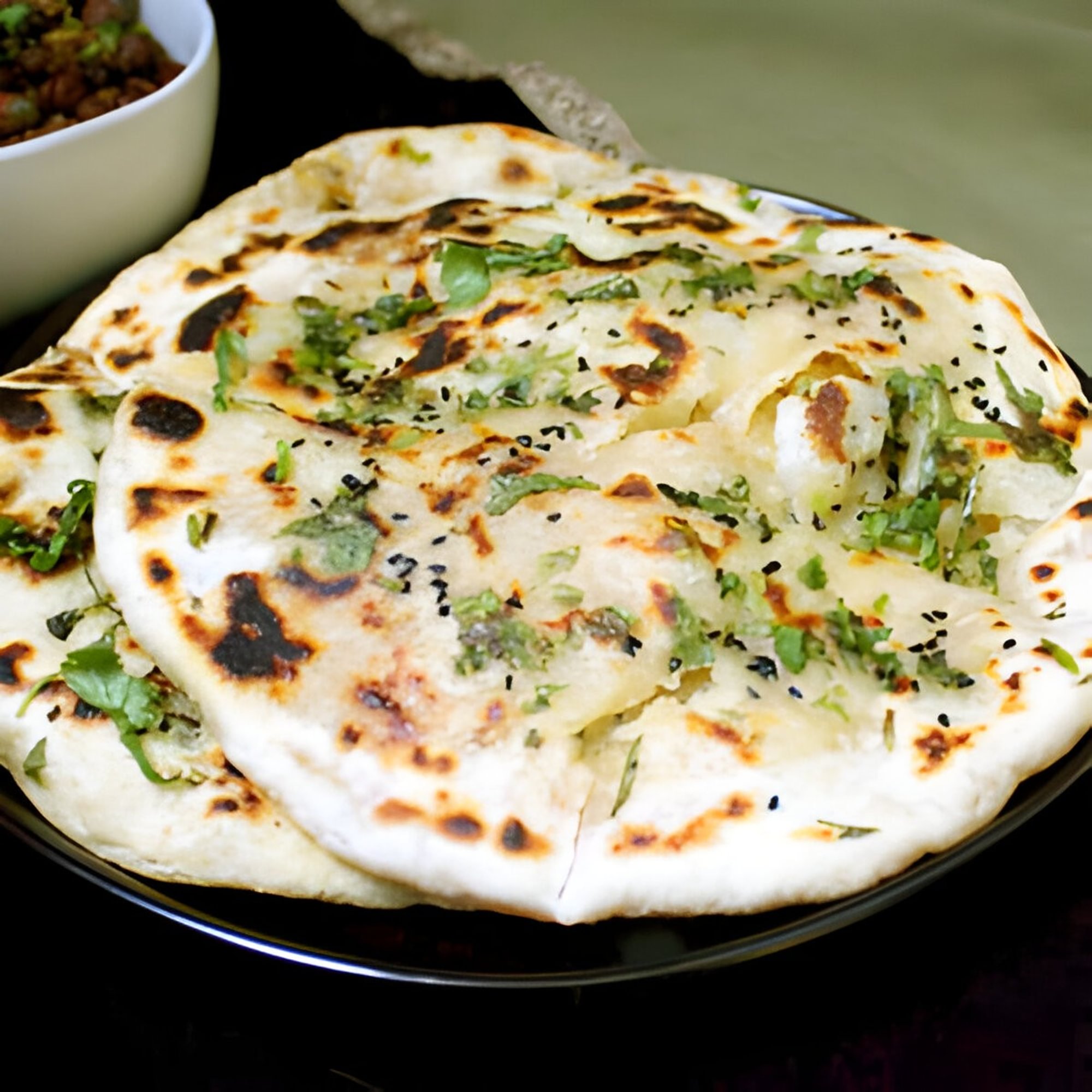 Onion methi kulcha