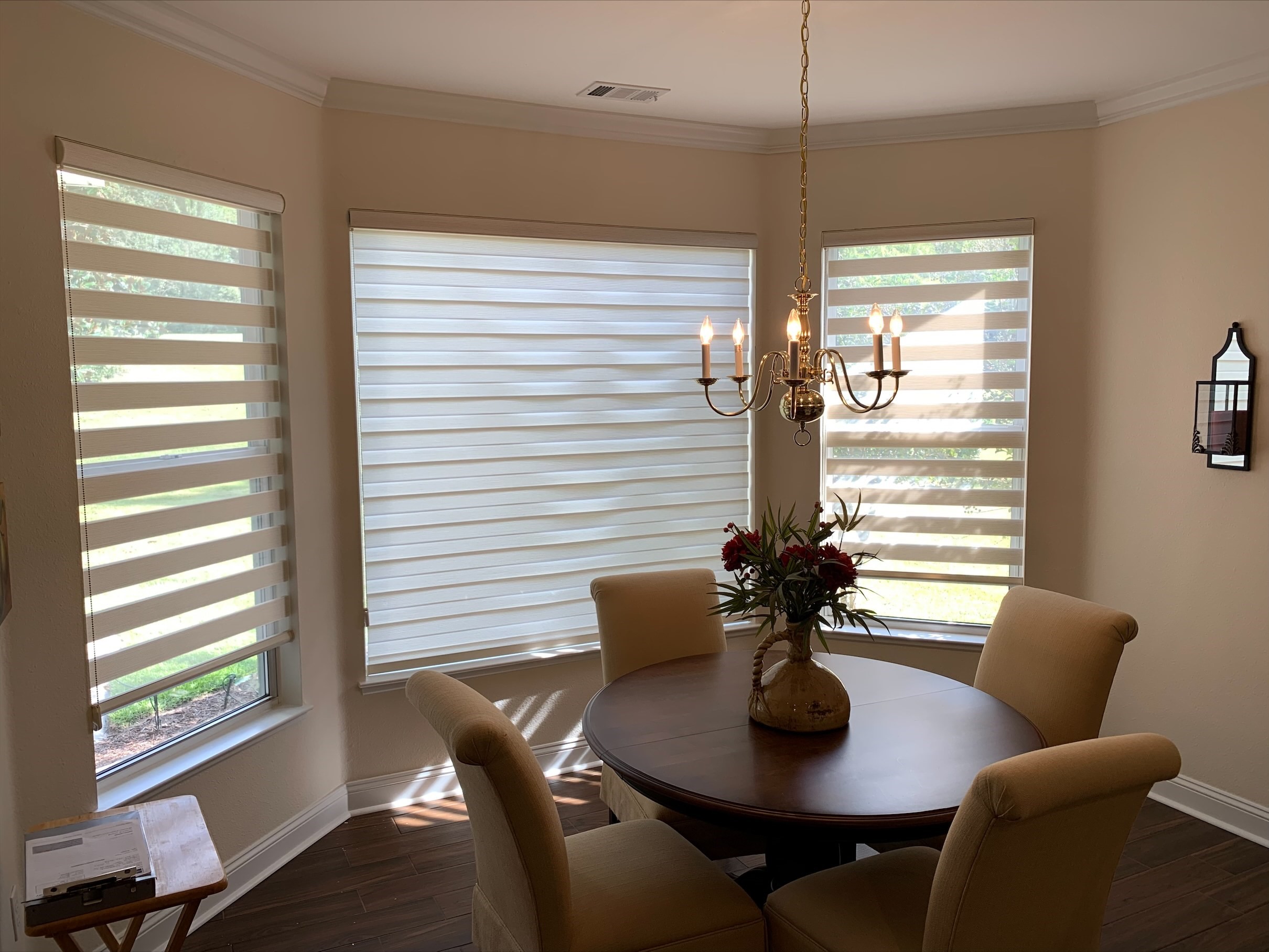 Sheer shades offer enduring style and light control from a selection of fabrics in today's latest trend-forward patterns and colors and are available with an optional motorized feature.