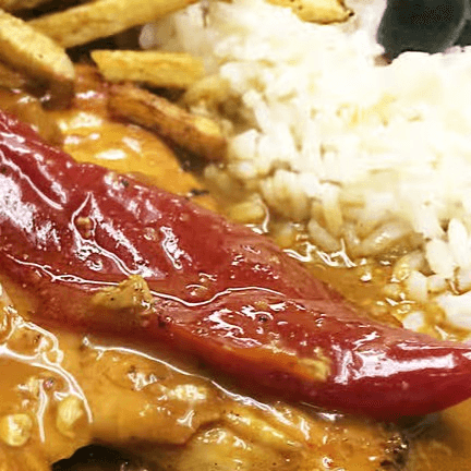 Chicken steak plate