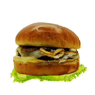 Swiss Mushroom Burger Juicy