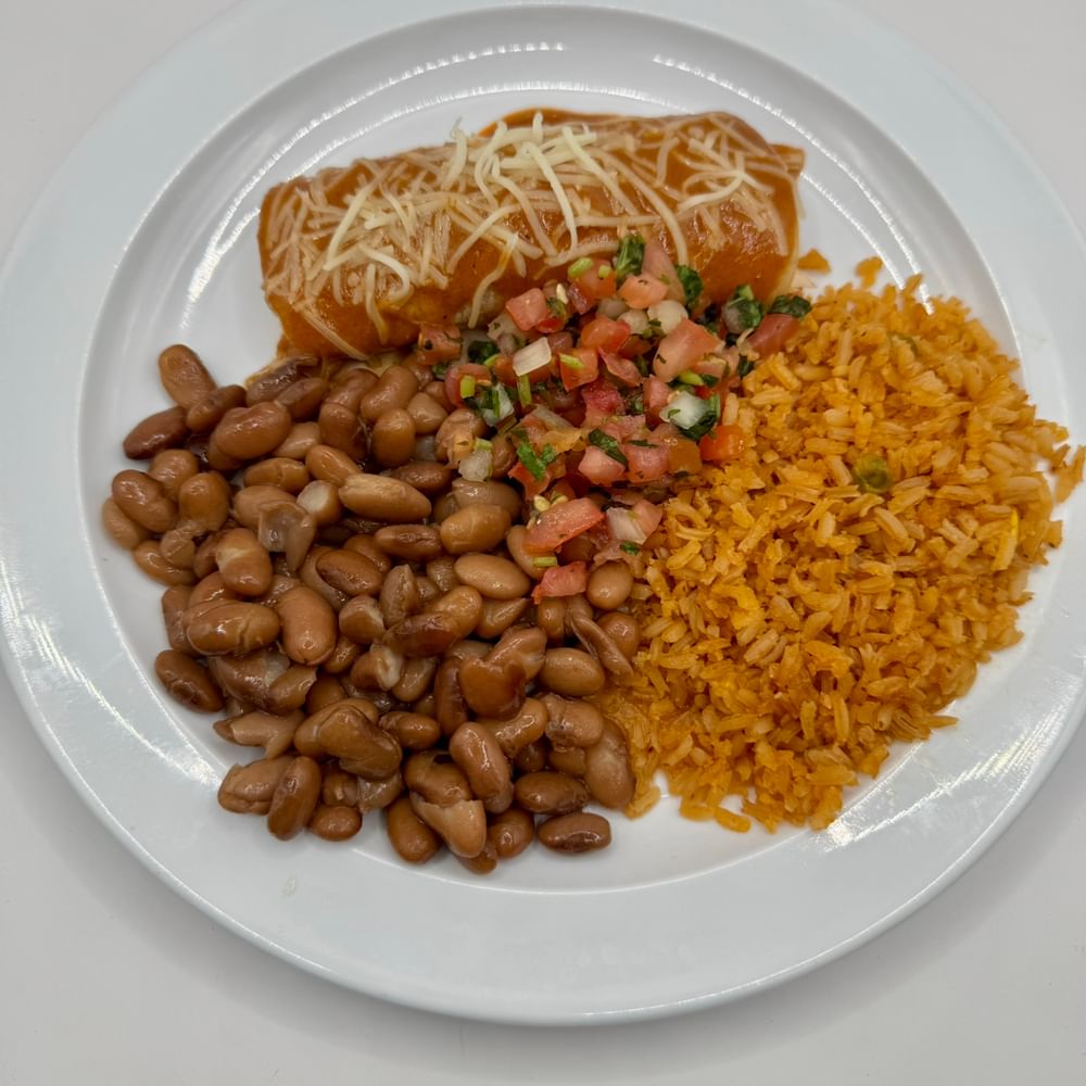 Enchilada W Rice & Beans