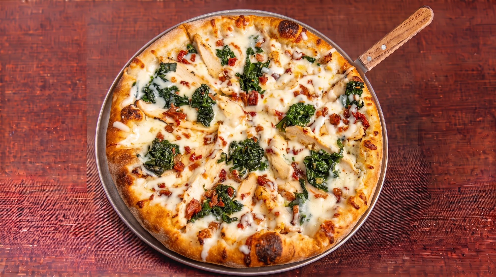 Chicken Alfredo Pizza