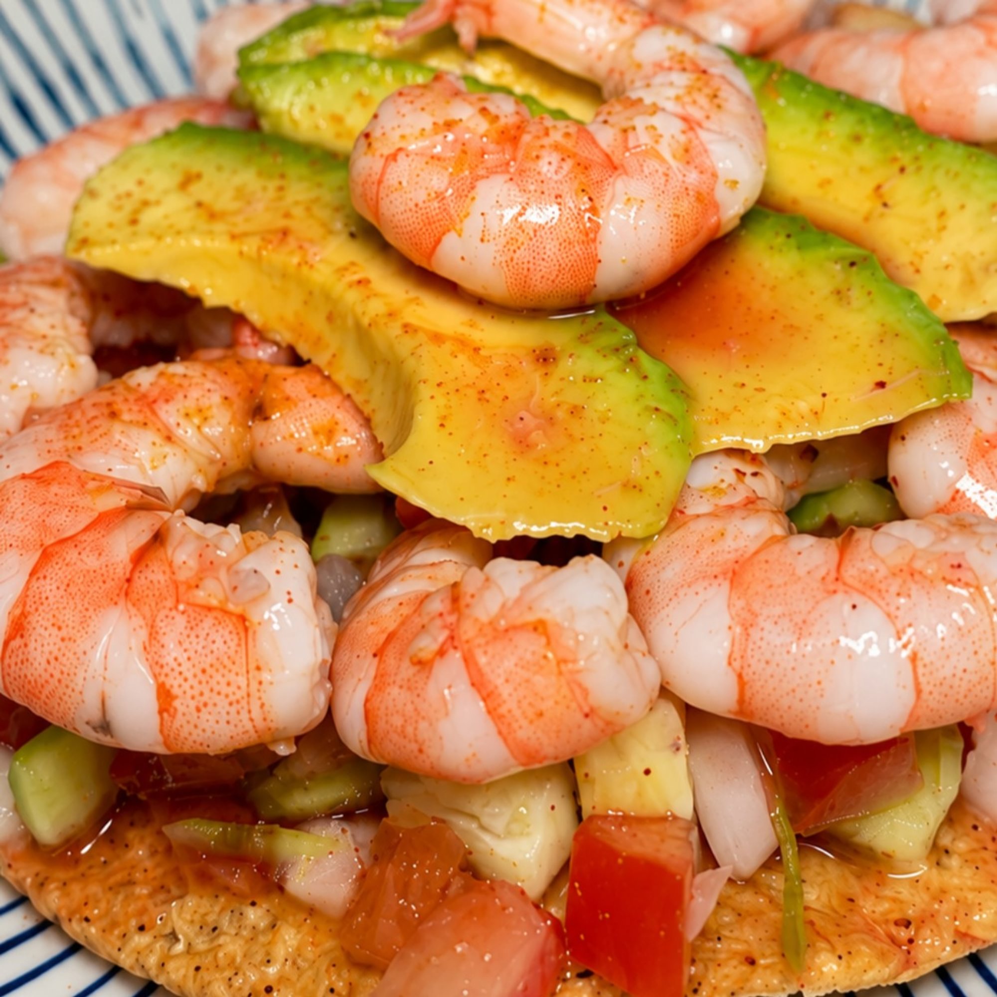 Tostada Camaron Cocido