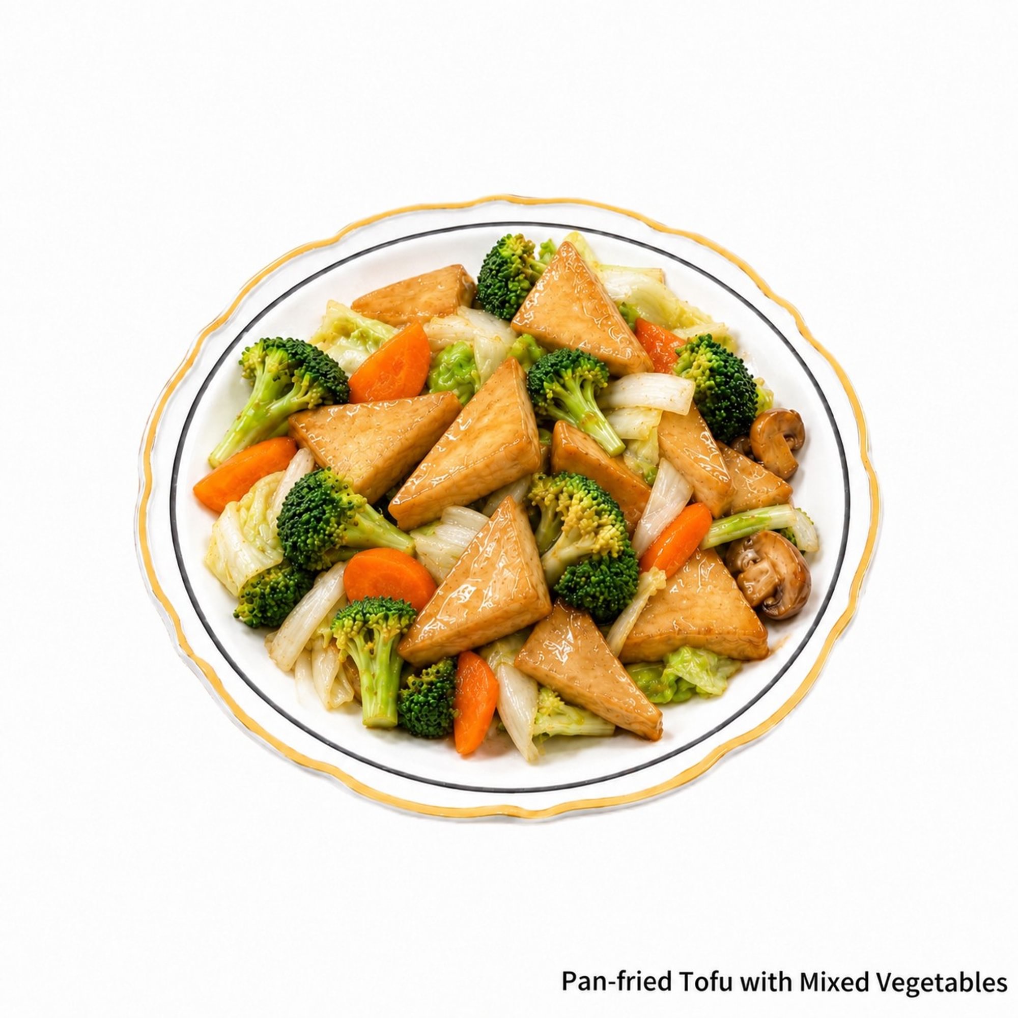 Pan-fried Tofu with Mixed Vegetables