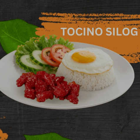 Tocino Cured Sweet Pork with Rice and Egg