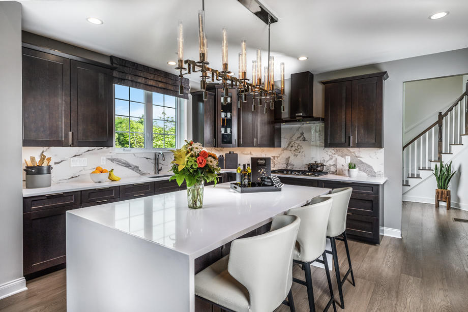 Kitchen with center island and designer finishes