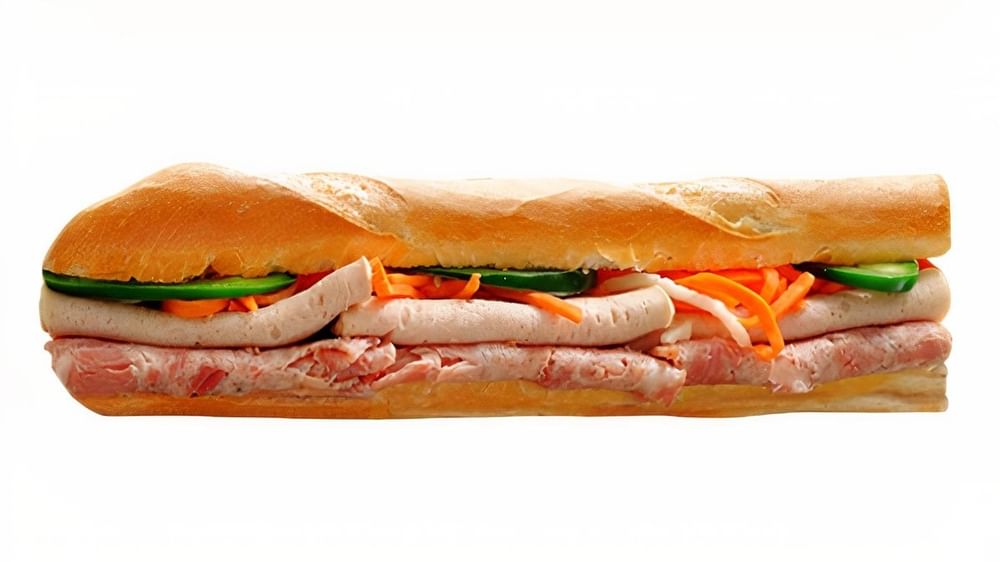 1. Ham & Meatloaf Baguette