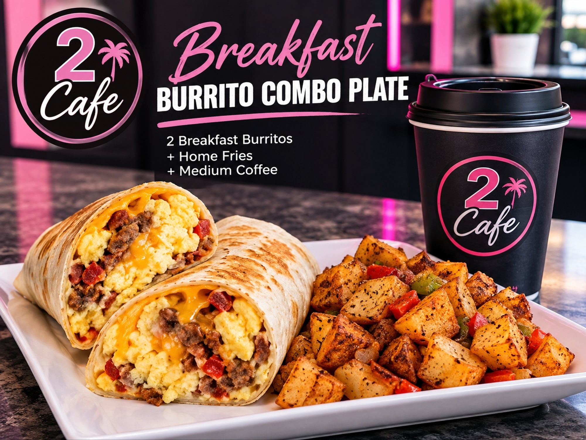 Breakfast Burrito Combo Plate