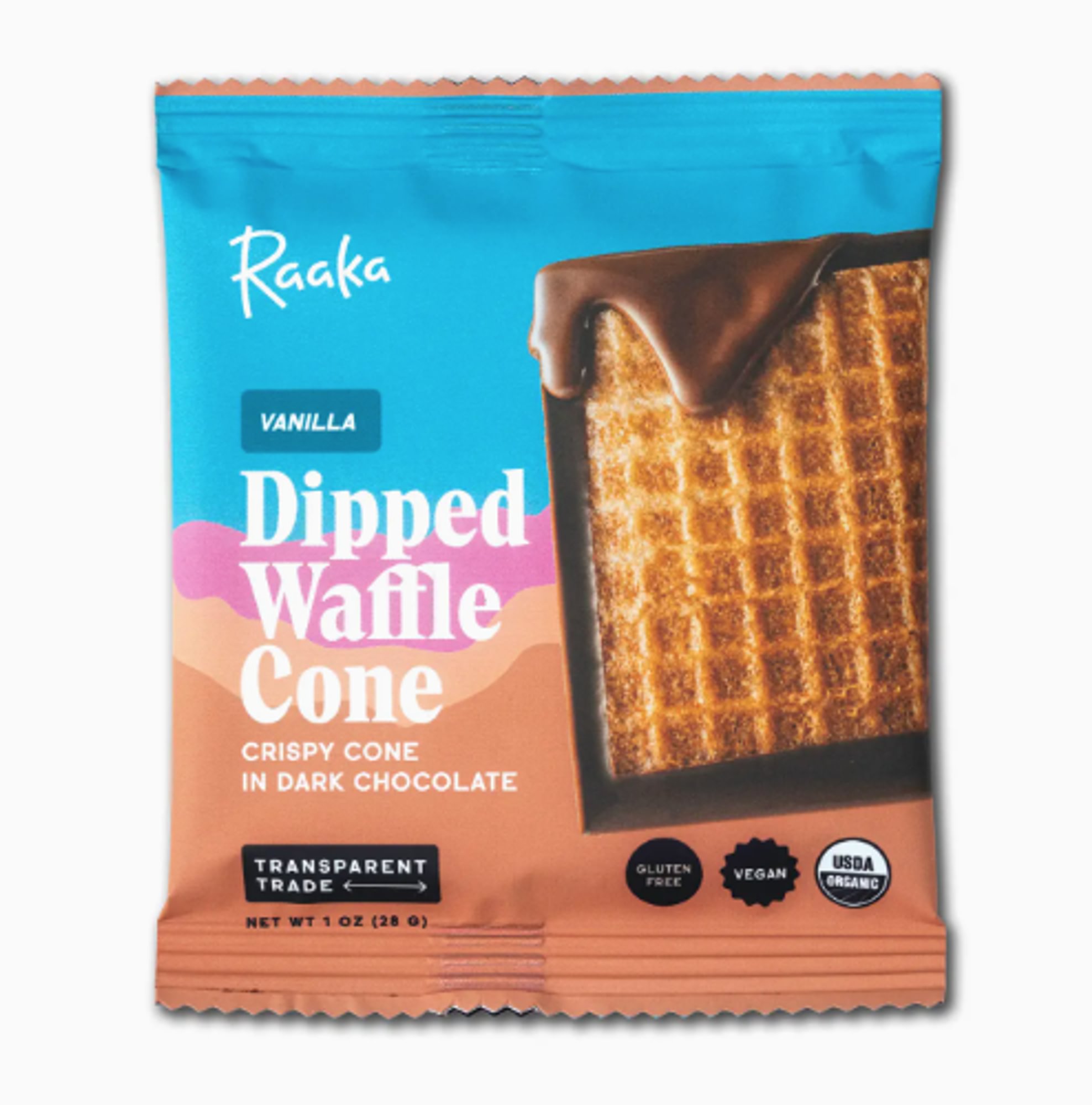 Raaka Chocolate - Vanilla Dipped Waffle Cone Chocolate Bar