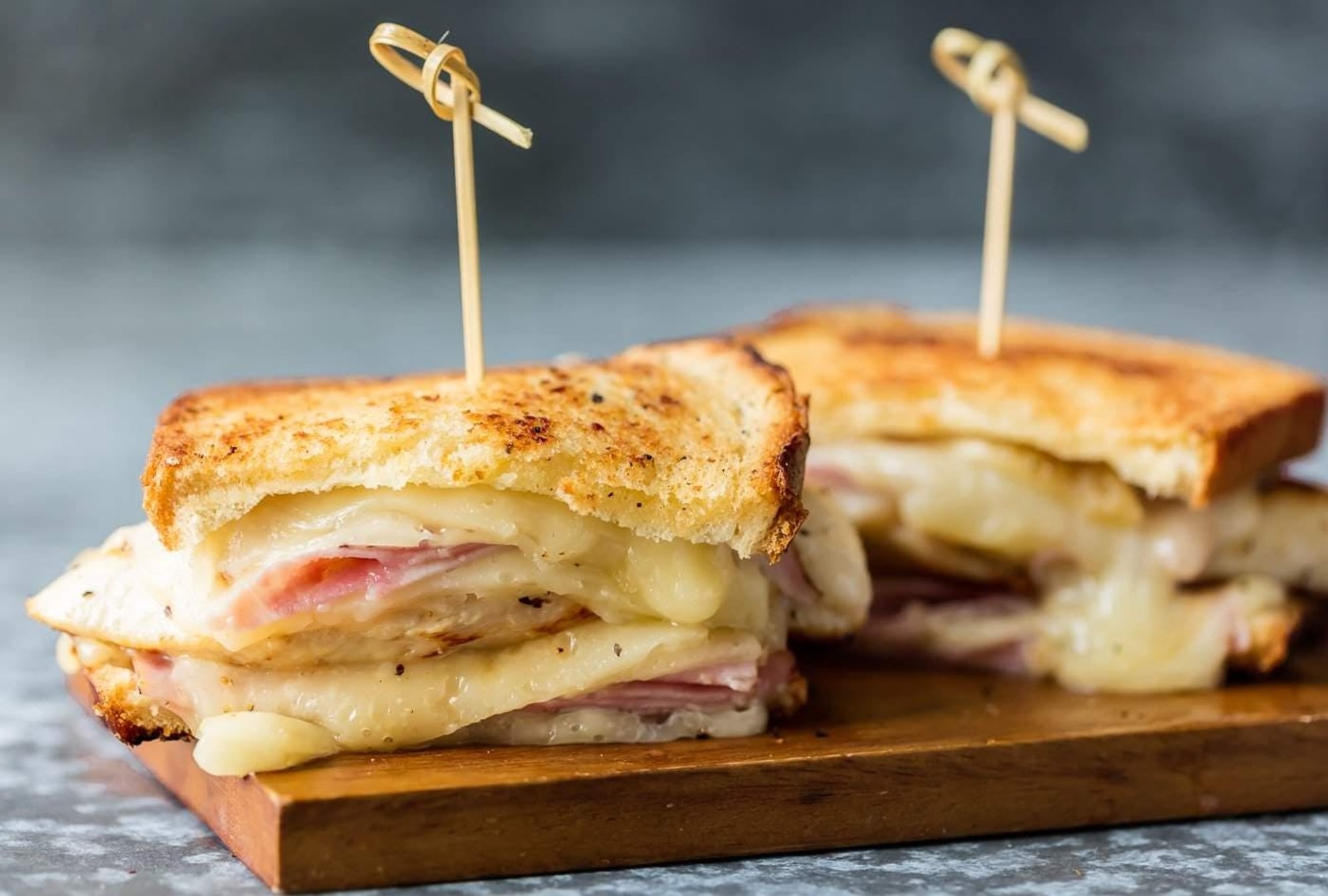 Chicken Cordon Bleu Grilled Cheese Sandwich