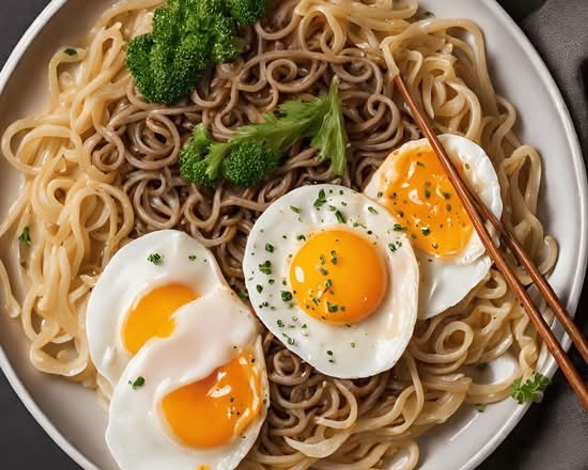 Combination Pan Fried Egg Noodles