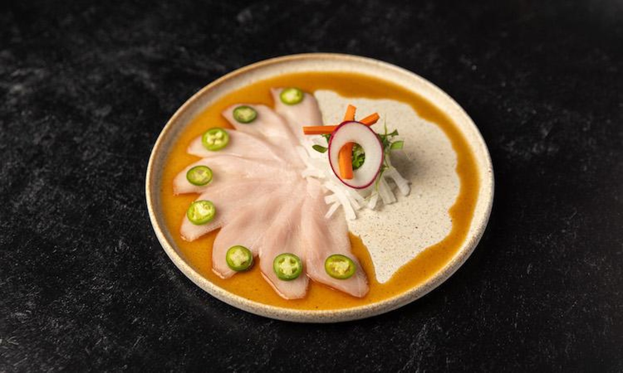 Yellowtail Sashimi with Serrano