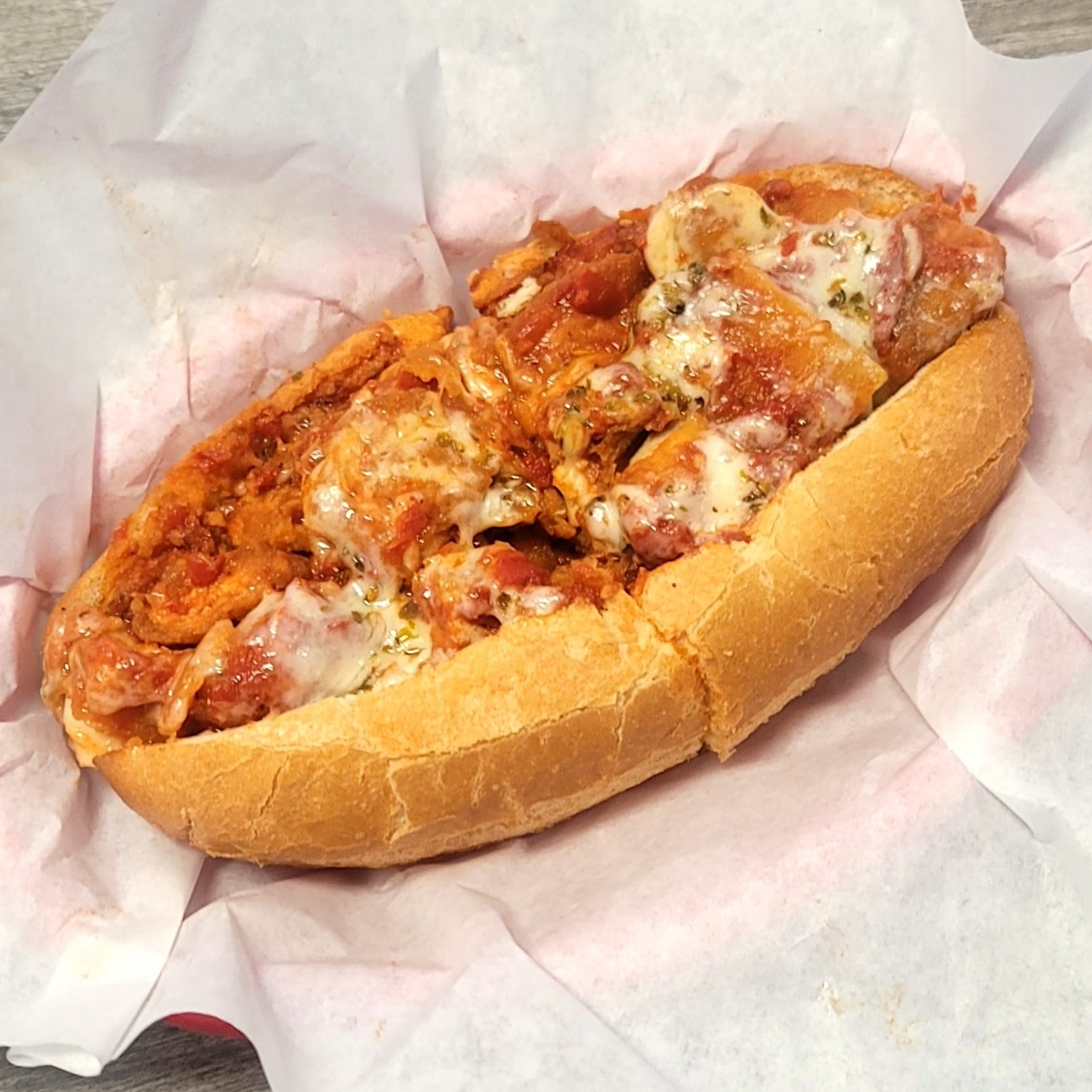Chicken Parmigiana Hot Sandwich