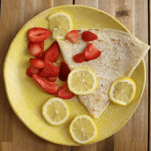 Strawberries, Lemon and Sugar Crepes