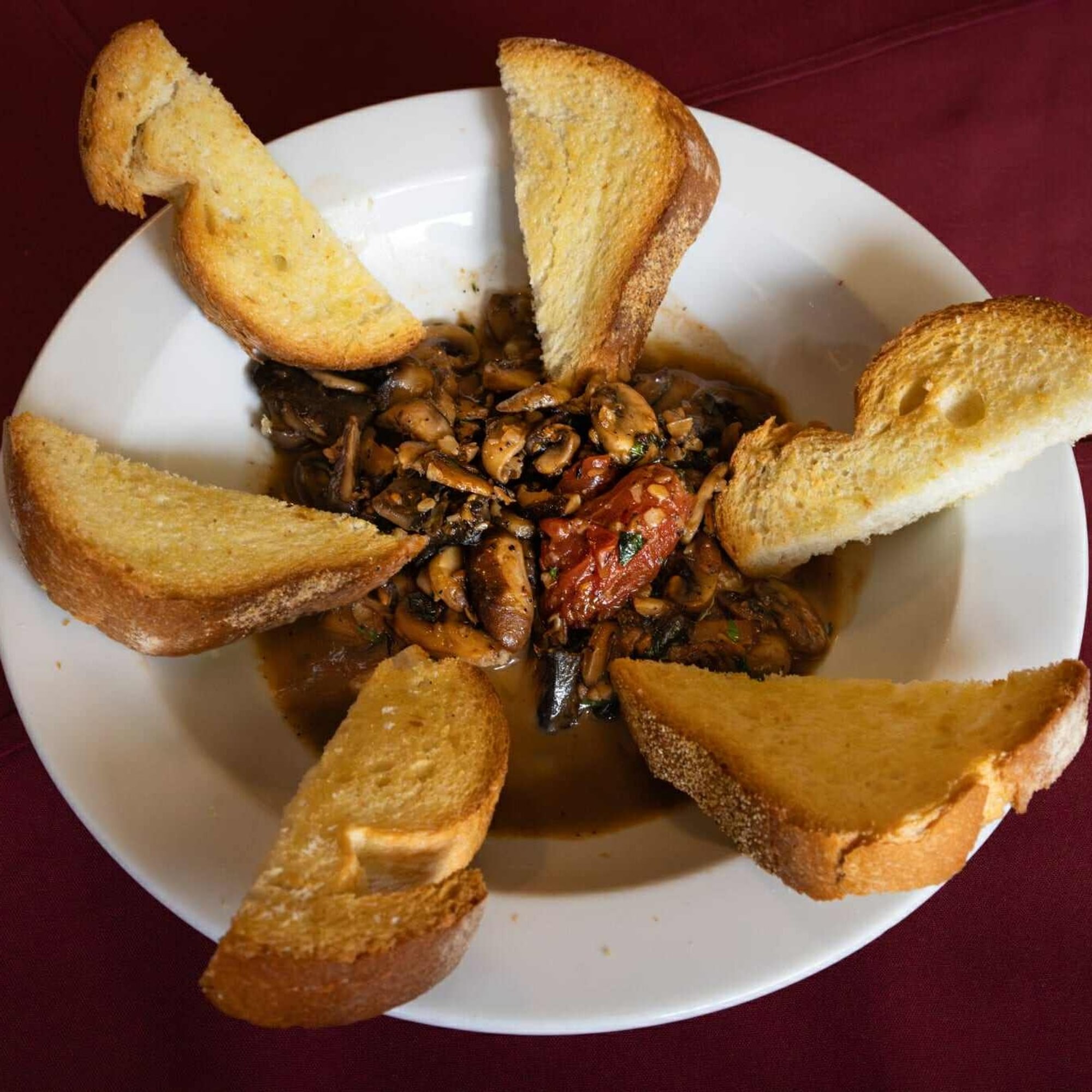 Funghi Al Funghetto with Toast Points
