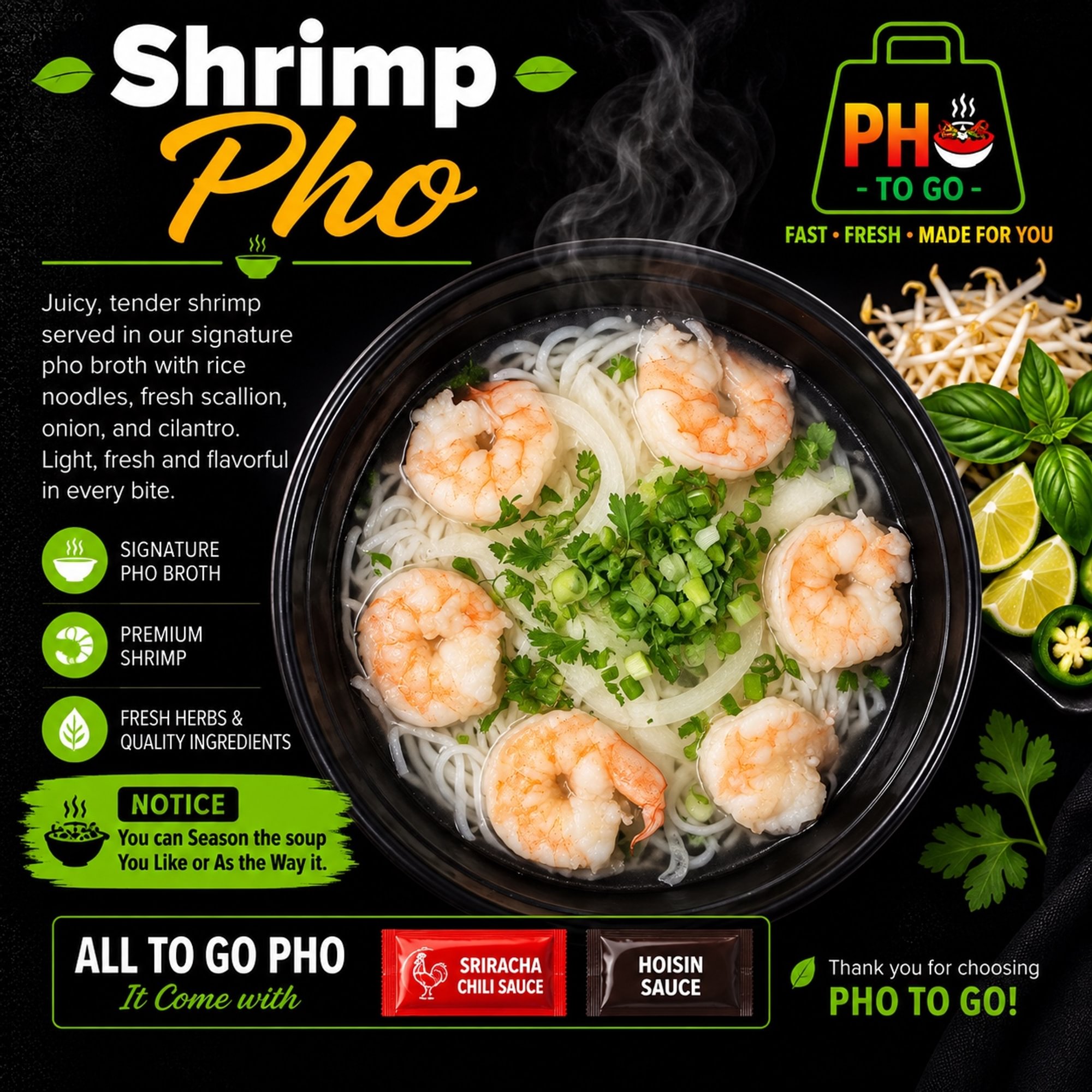A21: Shrimp Pho (5 PCS Jumbo Shrimps)