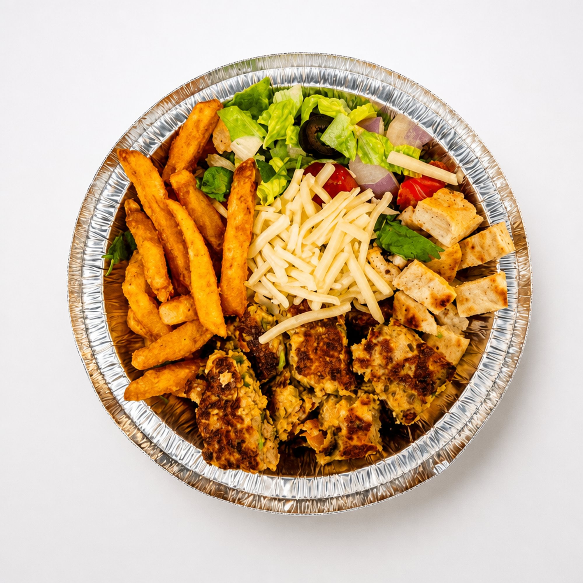 Chapli Kabab & Chips Loaded Platter