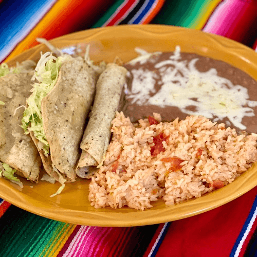 E. Two Rolled One Folded Taco Dinner