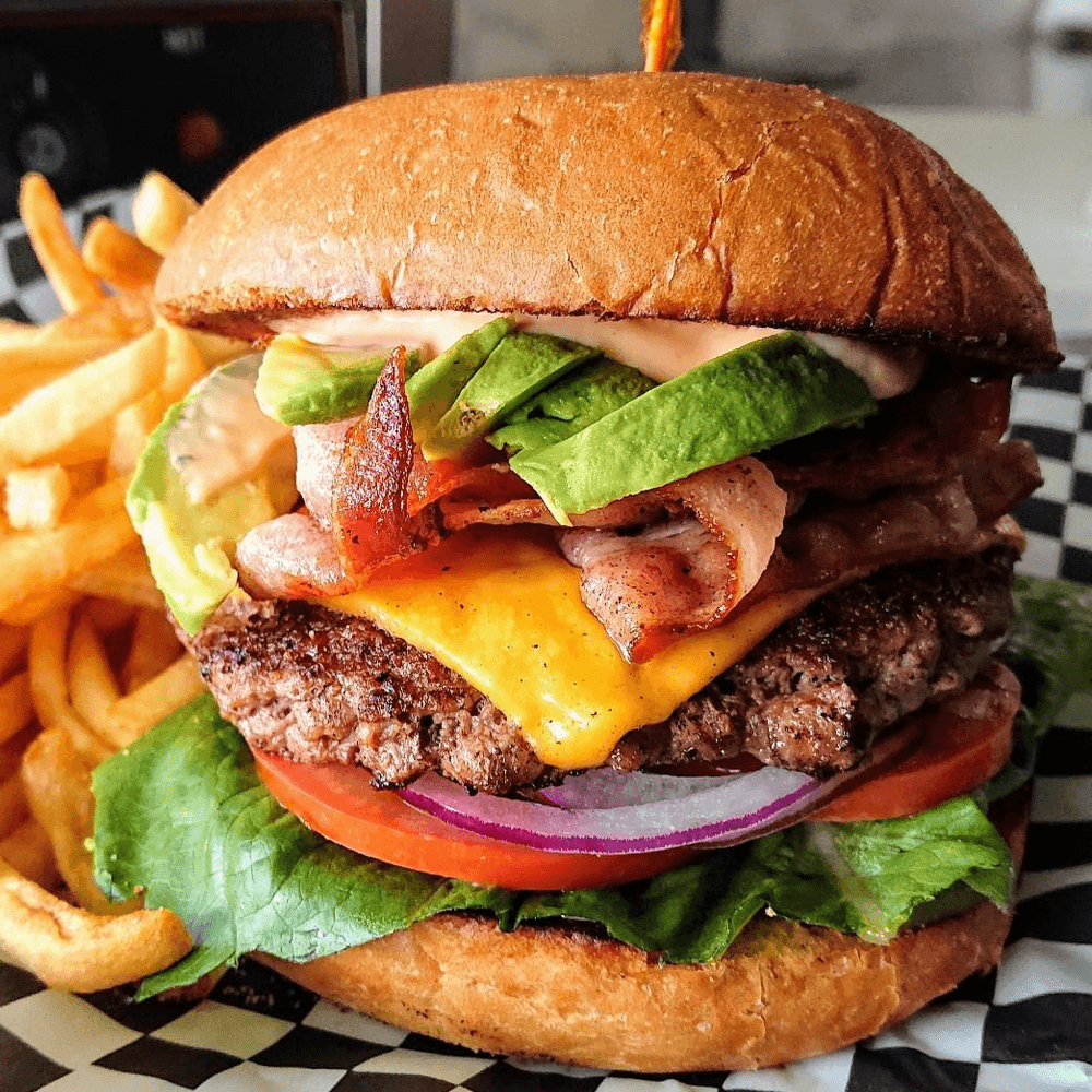 Bacon Avocado Cheese Burger