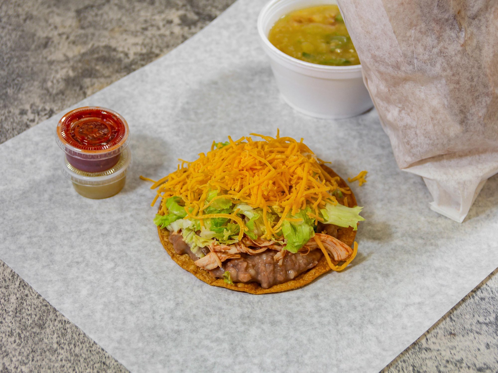 Bean & Chicken Tostada