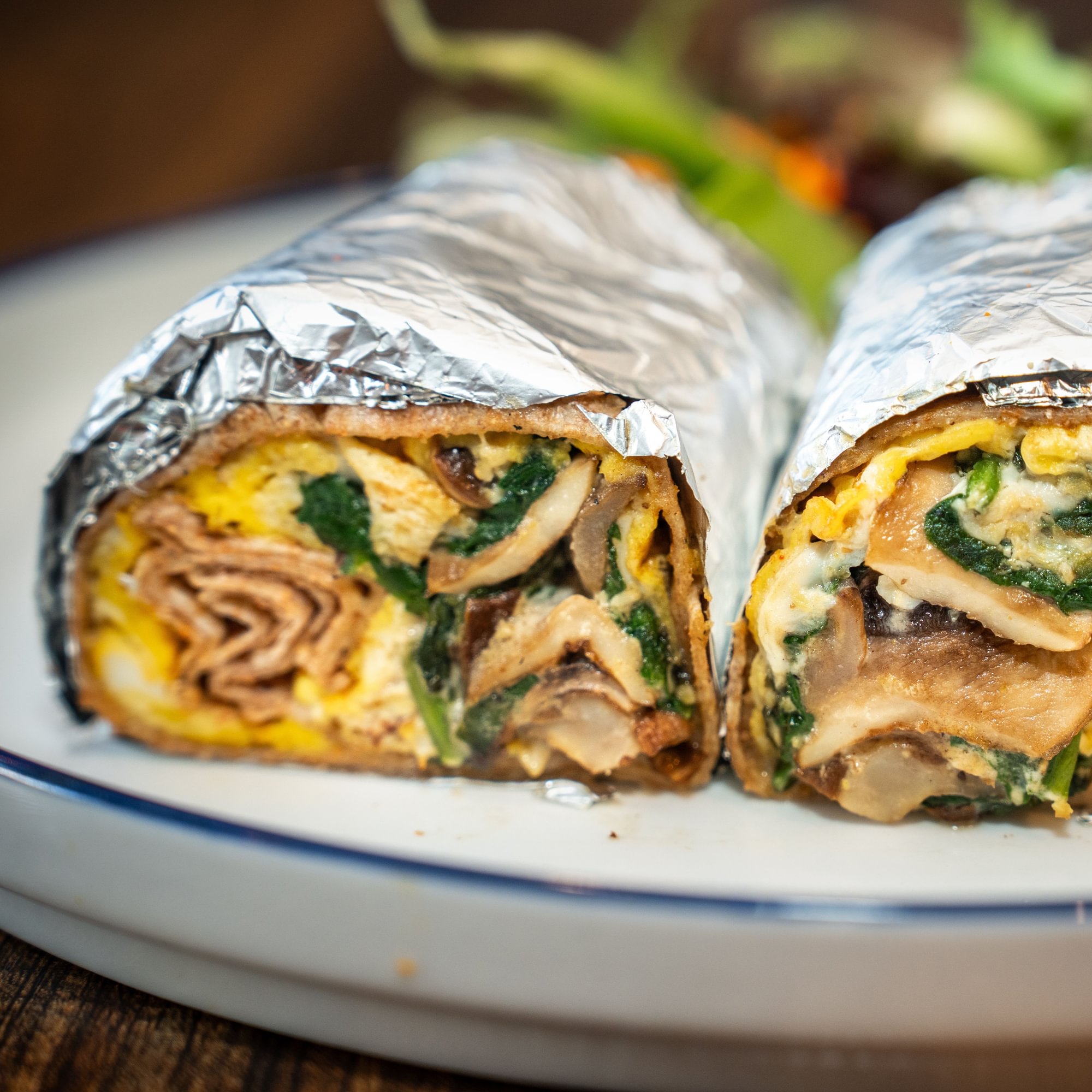 w#3. Spinach Mushroom, Feta, Egg